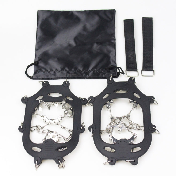Skorter | 1 Pair 23 Spikes Crampons Outdoor Winter Walk Ice Fishing Snow Shoe Spikes,Size: L Black