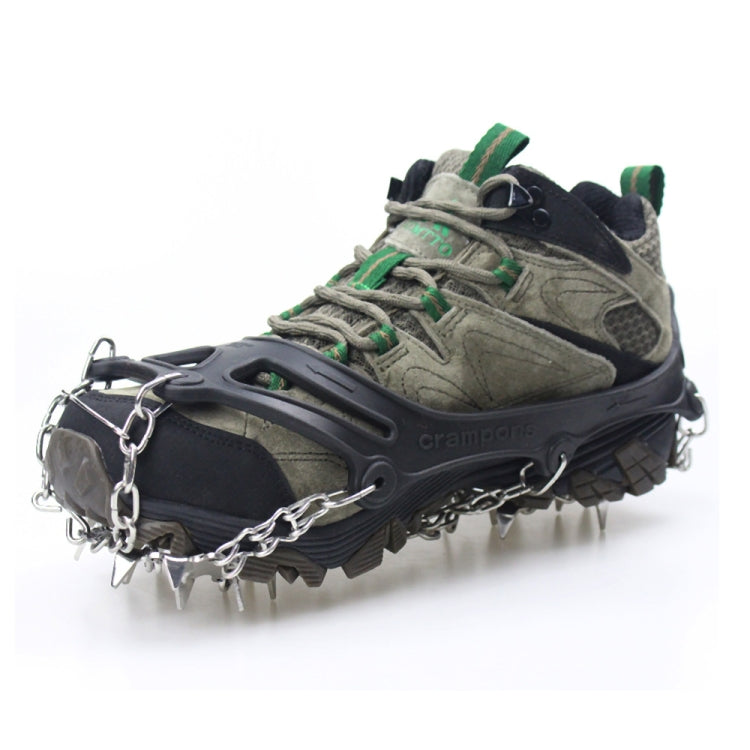 Skorter | 1 Pair 23 Spikes Crampons Outdoor Winter Walk Ice Fishing Snow Shoe Spikes,Size: XL Black
