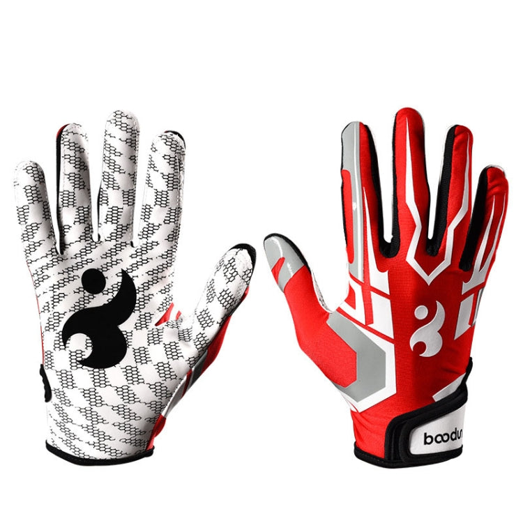 Skorter | BOODUN C281071G Baseball Rugby Gloves Fitness Sports Anti-Slip Outdoor Hiking Gloves(Red M)
