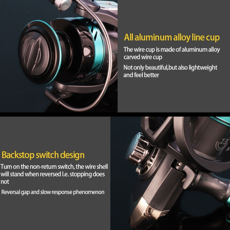 Skorter | Metal Spinning Wheel CNC Rocker Throwing Rod Fish Wheel, Style: DK5000 (EVA Grip)