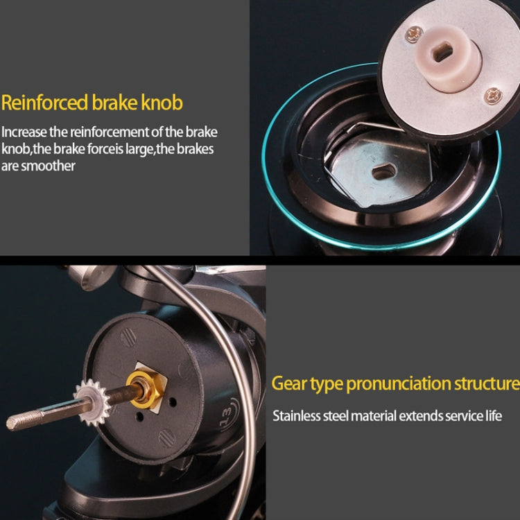 Skorter | Metal Spinning Wheel CNC Rocker Throwing Rod Fish Wheel, Style: DK II1000 (Metal Ball Grip)