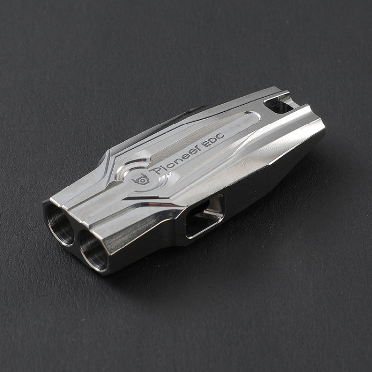 Skorter | KS014 Dual Tube Outdoor Survival Referee Training High Frequency Whistle, Color: Natural Color