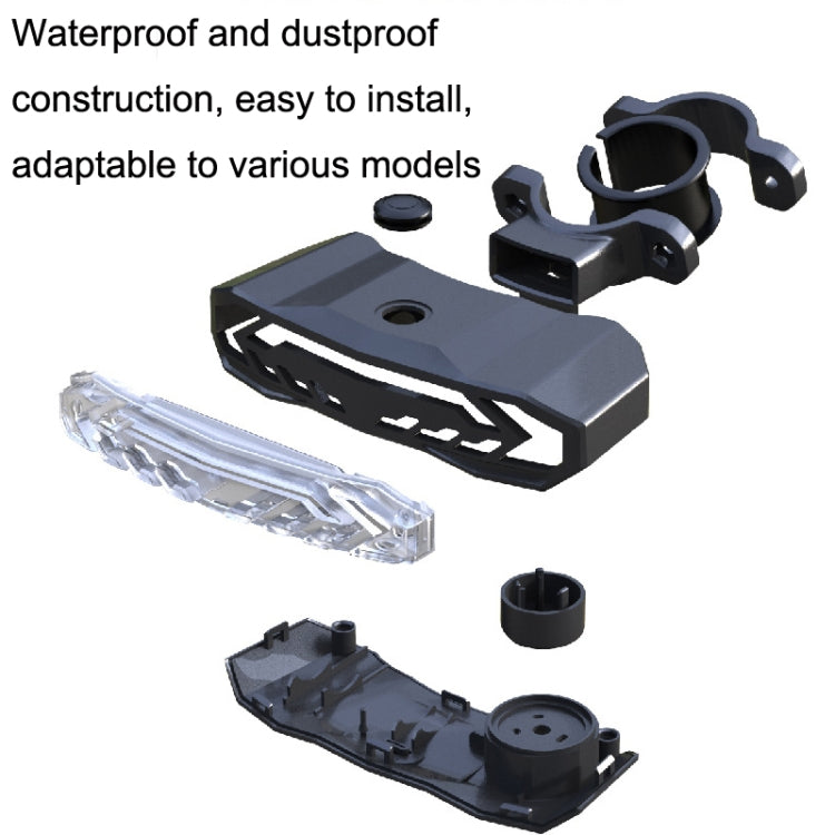 Skorter | SF31 Bicycle Smart Brake Taillight USB Alerter Night Ride Ride Mountain Vehicle Turn LED Taillights(Black)