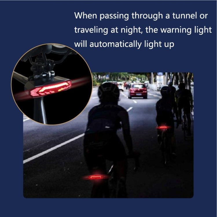 Skorter | SF31 Bicycle Smart Brake Taillight USB Alerter Night Ride Ride Mountain Vehicle Turn LED Taillights(Black)