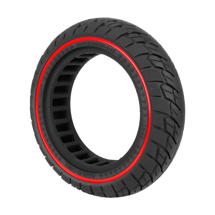 Skorter | For Ninebot Max G30 10 X 2.5 Inch (60/70-6.5) Scooter Solid Rubber Tire Red Line