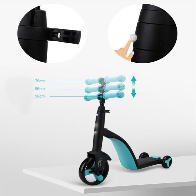 Skorter | nadle FoldableThree-wheeled Three-mode Balance Bicycle Child Scooter(Blue)