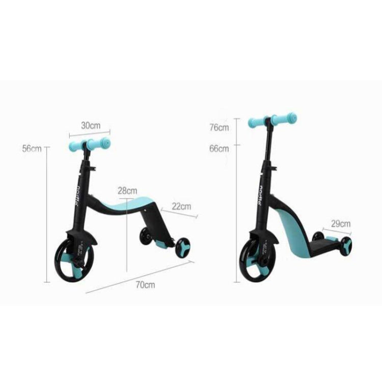 Skorter | nadle FoldableThree-wheeled Three-mode Balance Bicycle Child Scooter(Yellow)