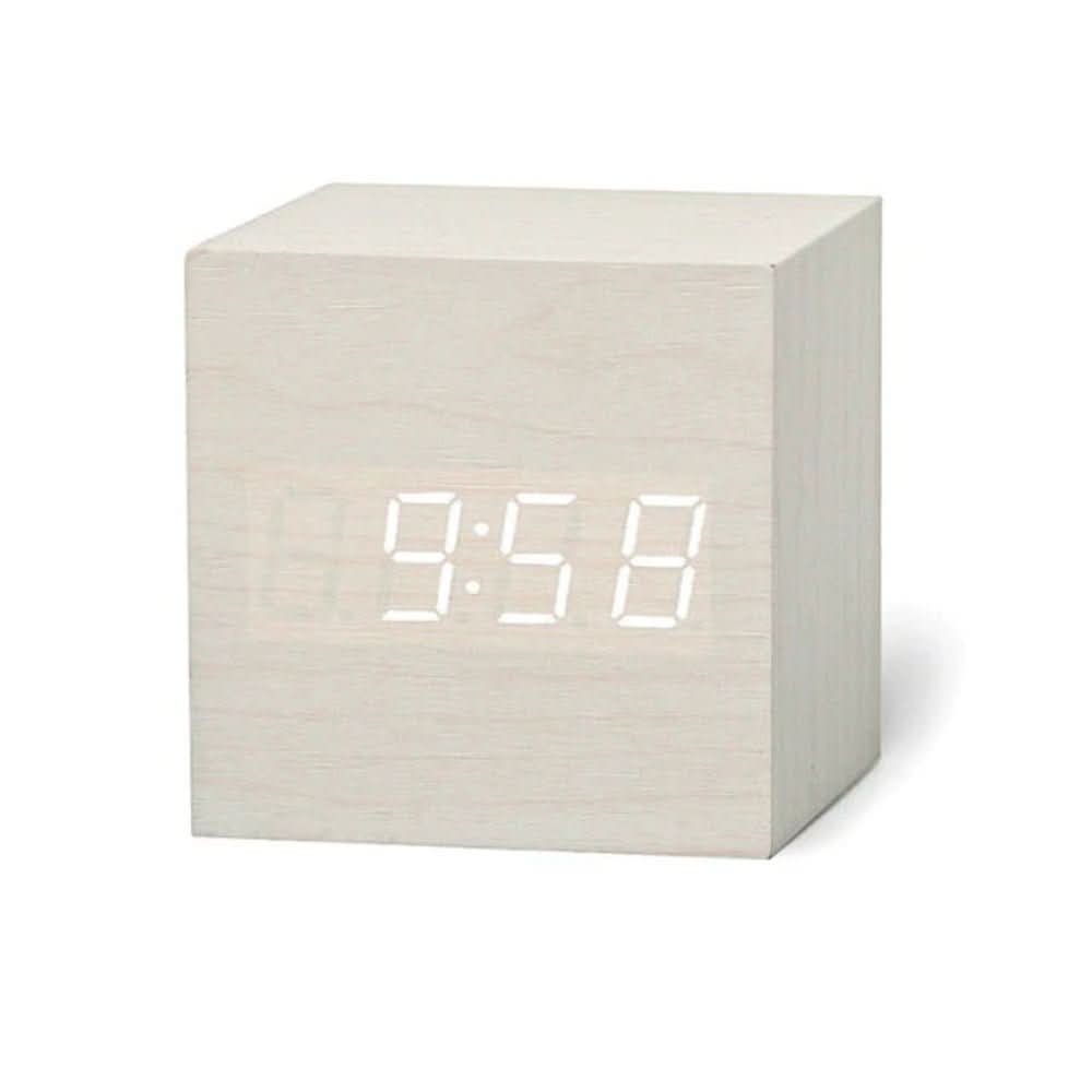 Skorter | LED Digital Alarm Clock – Compact Cube with Time, Date & Temperature Display