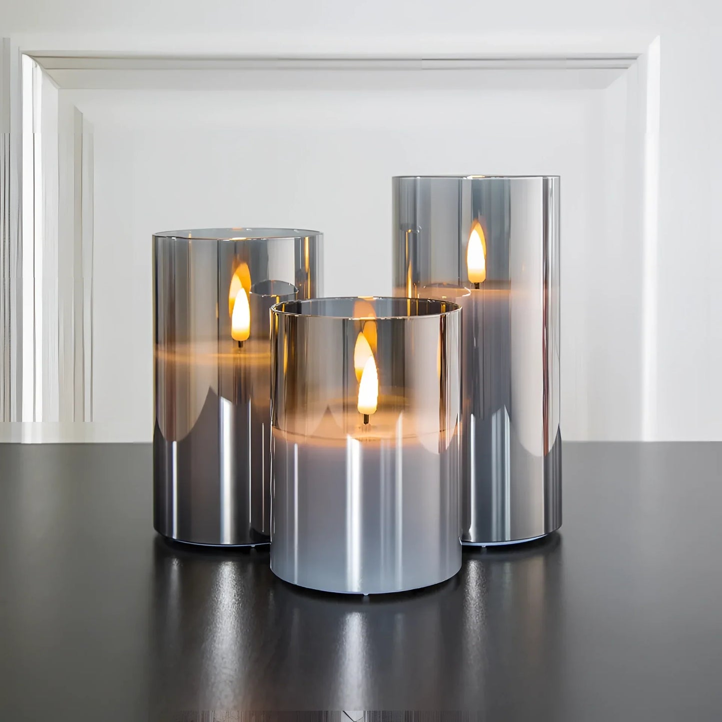 Skorter | Realistic LED. Flameless Candle Set - Battery Operated, Smokeless, Decorative