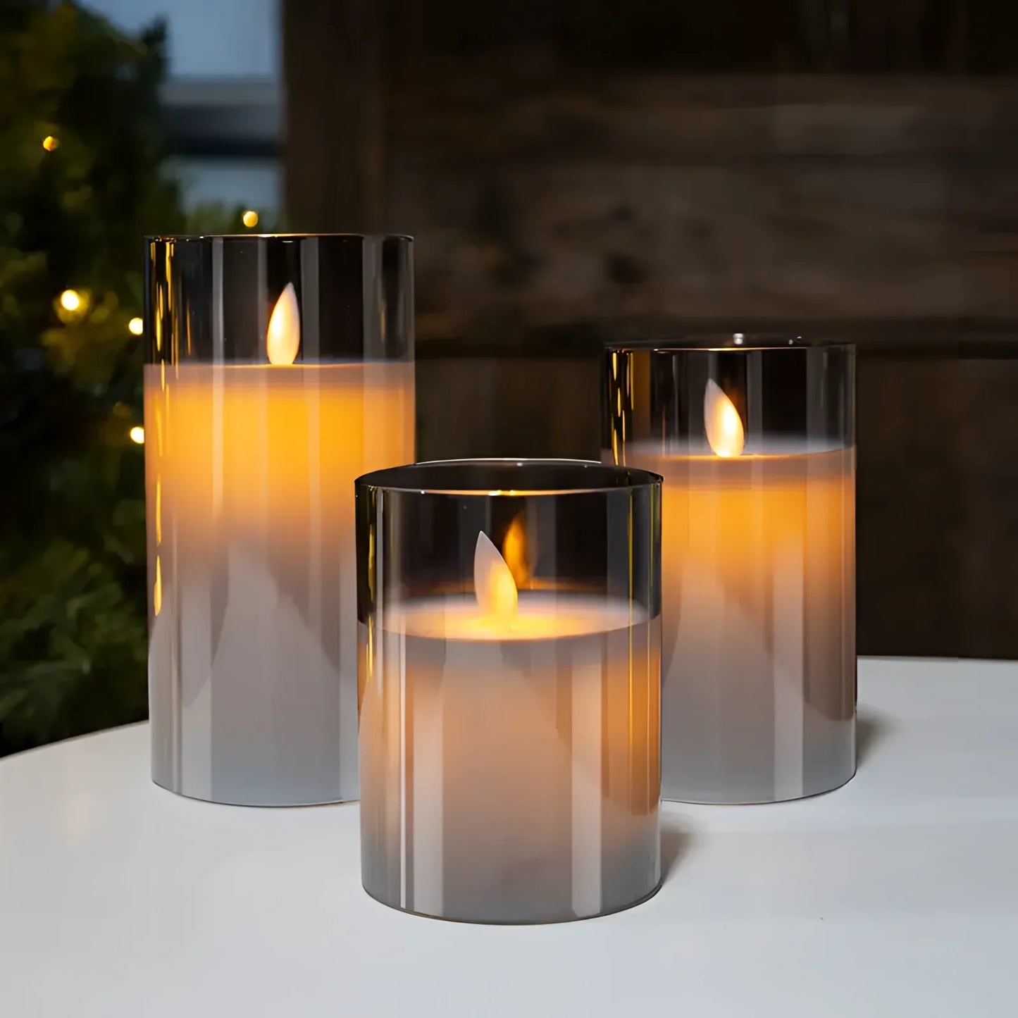 Skorter | Realistic LED. Flameless Candle Set - Battery Operated, Smokeless, Decorative