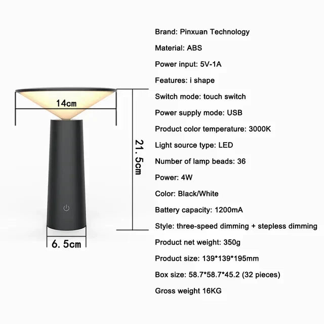 Skorter | LuminousEase - Wireless Lamp with Remote Control