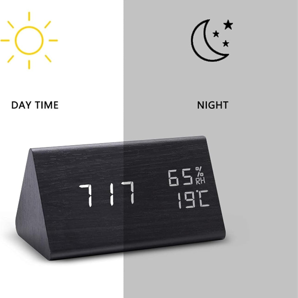Skorter | Elora Wooden LED Alarm Clock Digital Display