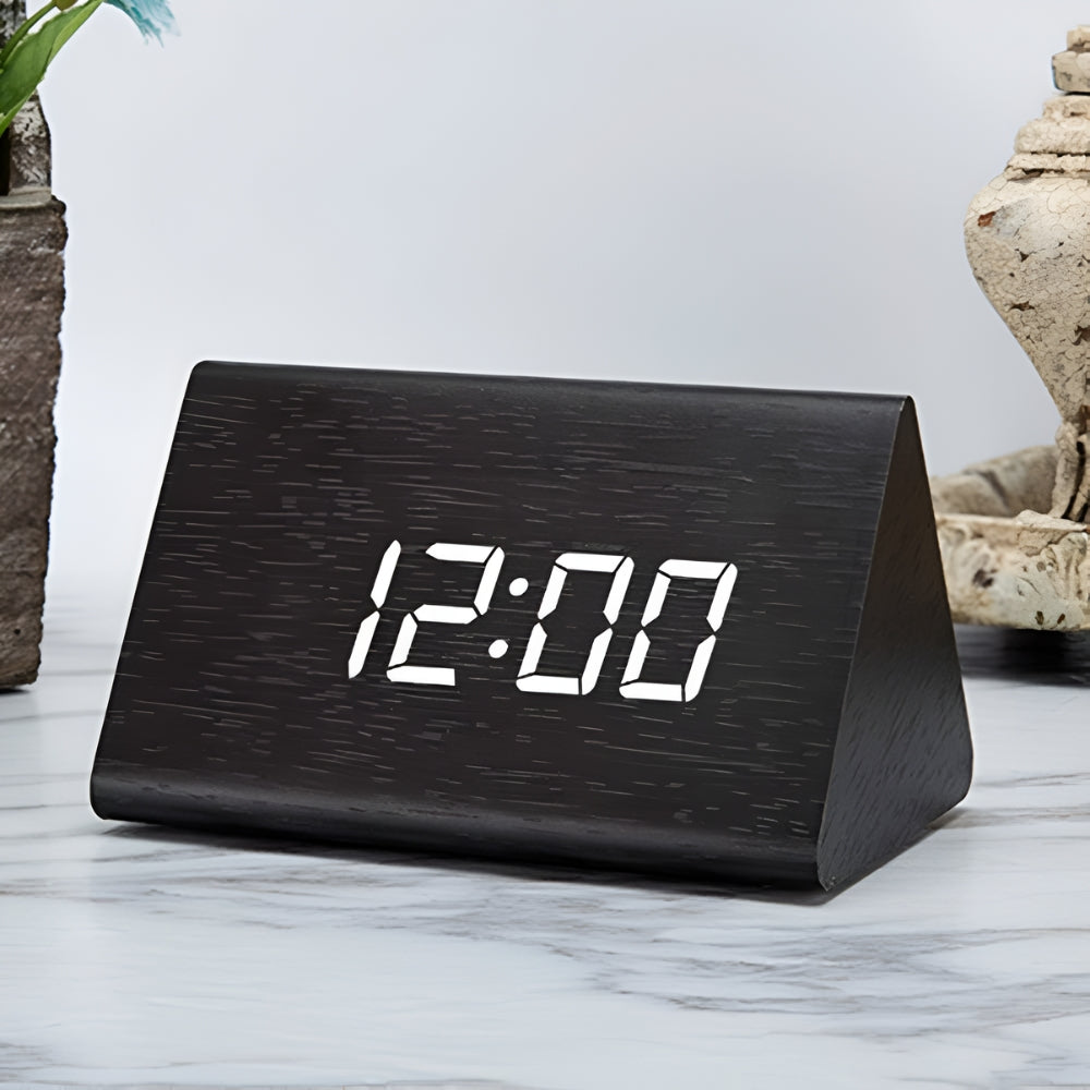 Skorter | Elora Wooden LED Alarm Clock Digital Display