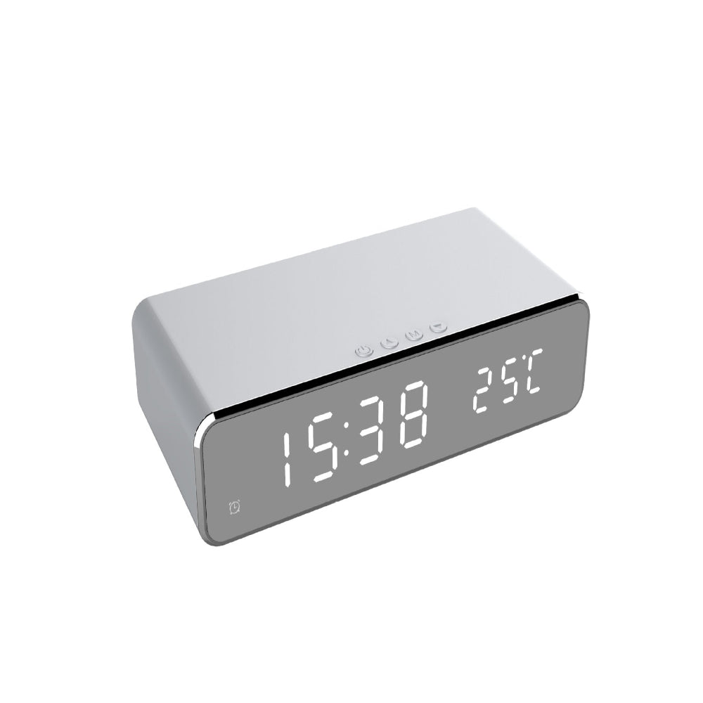 Skorter | TimeCharge – LED Alarm Clock with Built-In Wireless Charging Pad