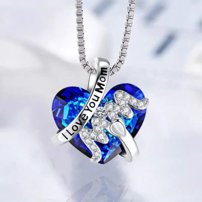 Skorter | "Mom" Crystal Heart Pendant