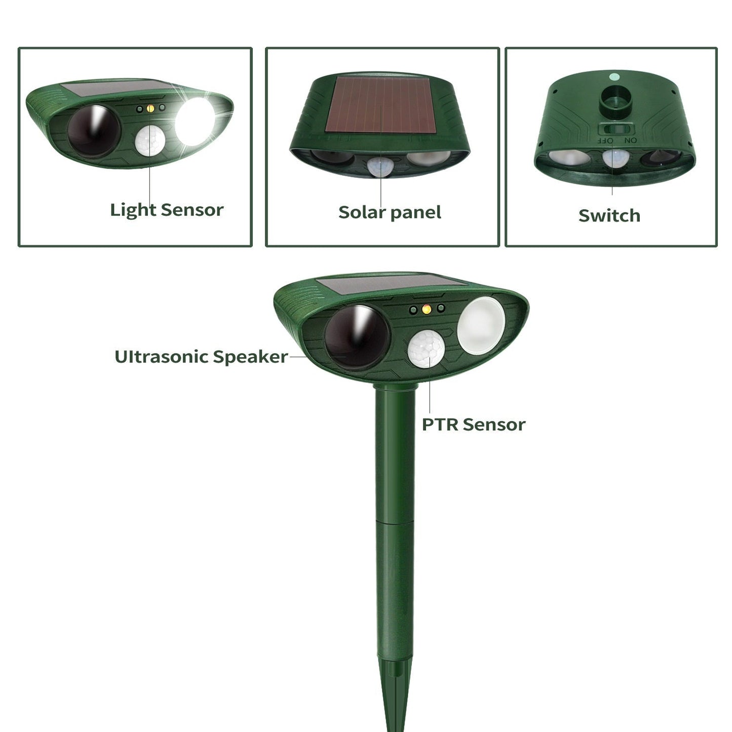 Skorter | Ultrasonic Deer Repeller Solar Powered for Garden Protection