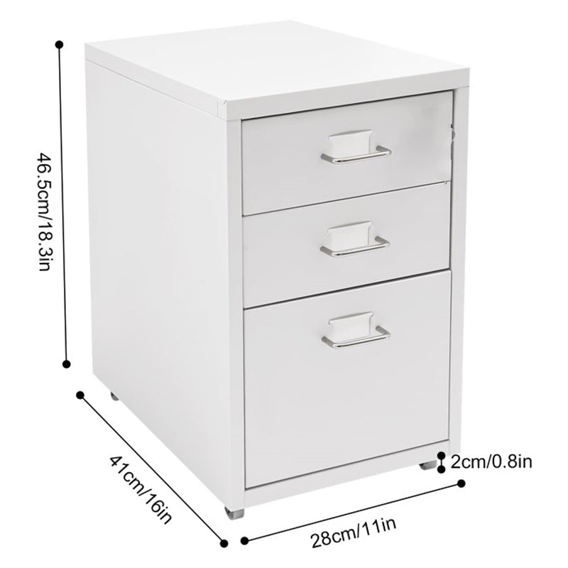 Skorter | 3-Tier Vertical Mobile File Cabinet