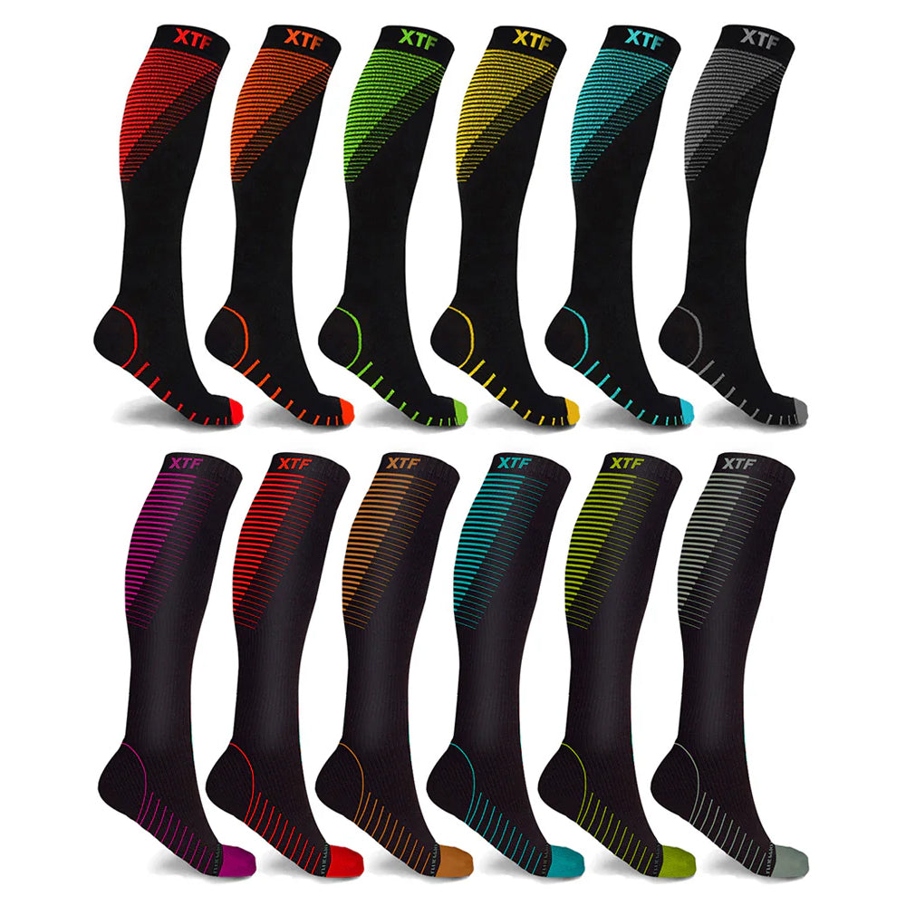 Skorter | 12-Pack: Athletic Graduated Knee Compression Socks