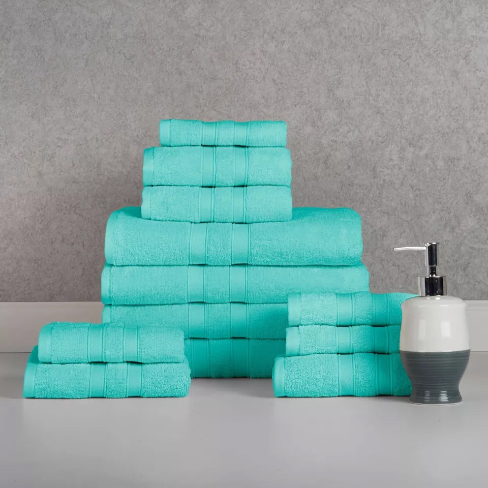 Skorter | 12-piece: Bibb Home Egyptian Cotton Towel Set