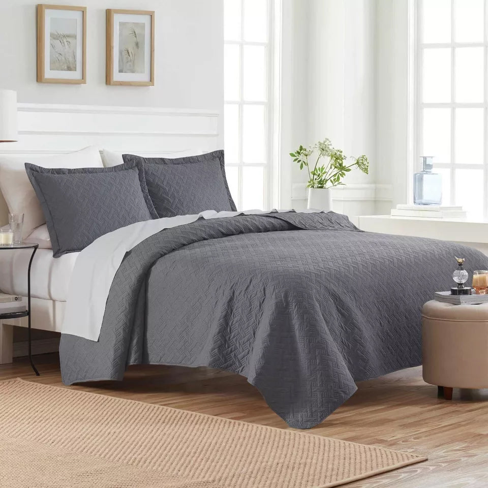 Skorter | 3-piece: Dan River Basket Pinsonic Quilt Set