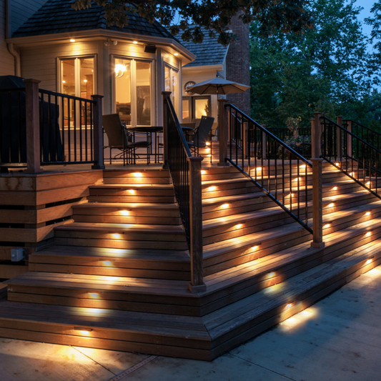 Skorter | Solar Step Light - Waterproof LED Outdoor Lighting for Pathways, Decks, and Stairs - Solar Powered Garden Illumination