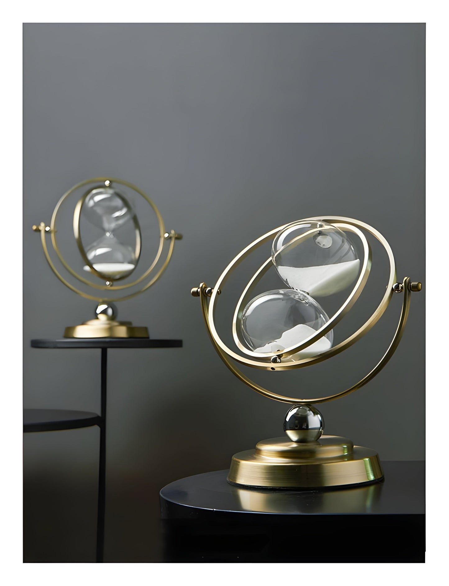 Skorter | GracefulTime Clock – Luxury Hourglass with Elegant Gold Frame & Timeless Design