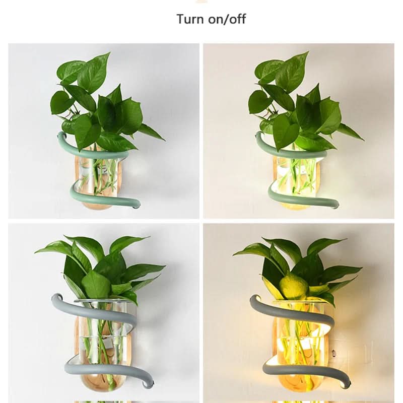 Skorter | Wood LED Wall Lamp for Outdoor Lighting & Flower Decoration