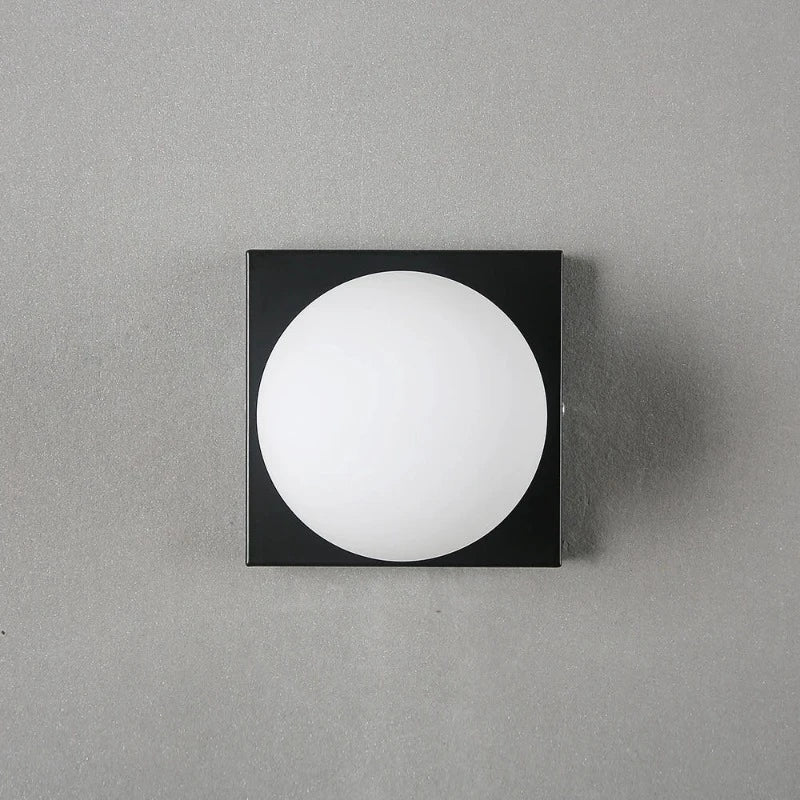 Skorter | BrightSquare - LED Wall Lamp with Glass Ball – Square Wall Lighting