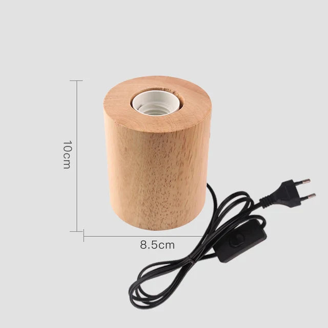 Skorter | RetroWood - Wood Table Lamp with Light Bulb for Atmospheric Lighting