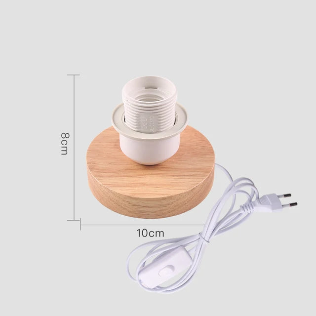 Skorter | RetroWood - Wood Table Lamp with Light Bulb for Atmospheric Lighting