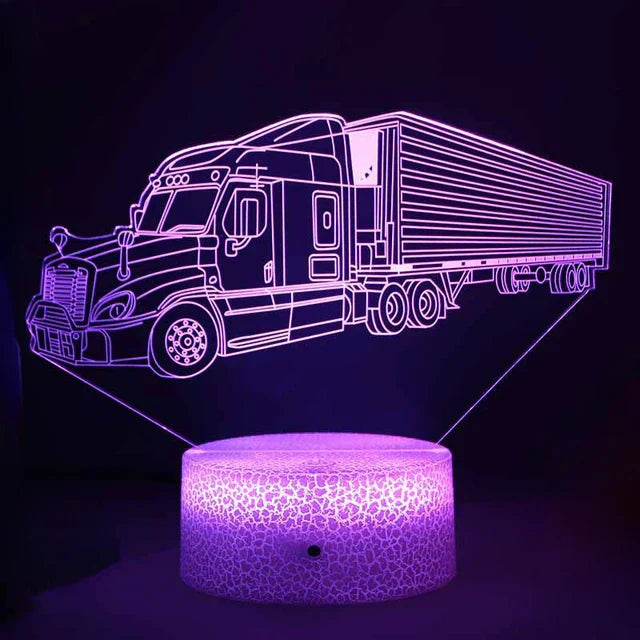 Skorter | Lumi3D - LED Night Light with 3D Illusion for Kids' Room, USB Rechargeable