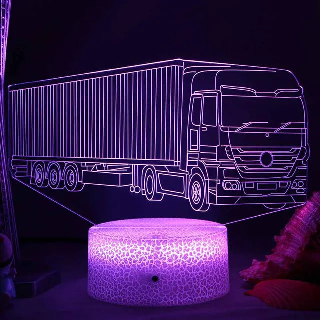 Skorter | Lumi3D - LED Night Light with 3D Illusion for Kids' Room, USB Rechargeable