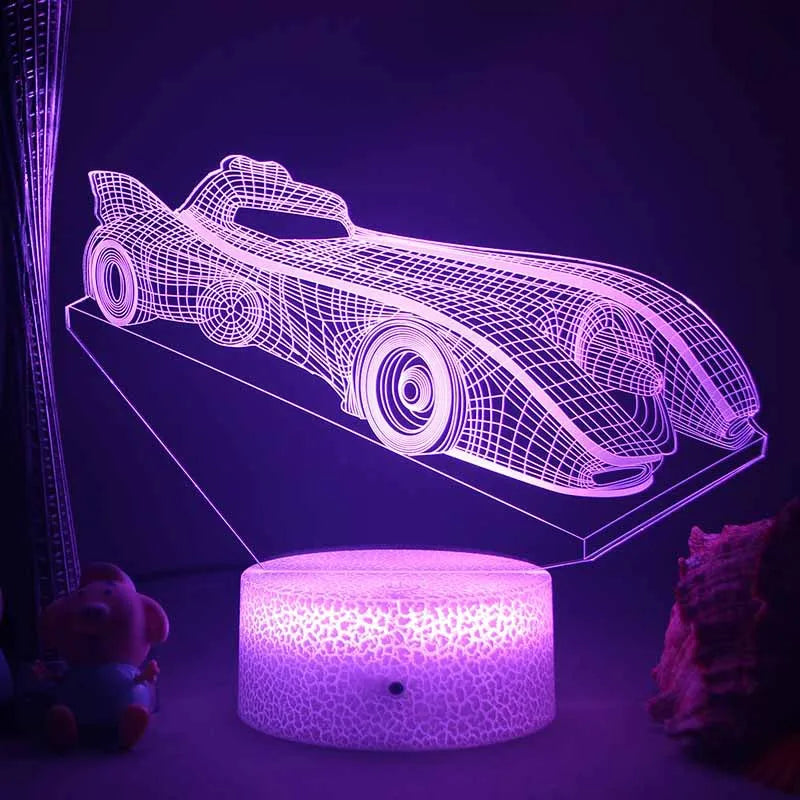 Skorter | Lumi3D - LED Night Light with 3D Illusion for Kids' Room, USB Rechargeable