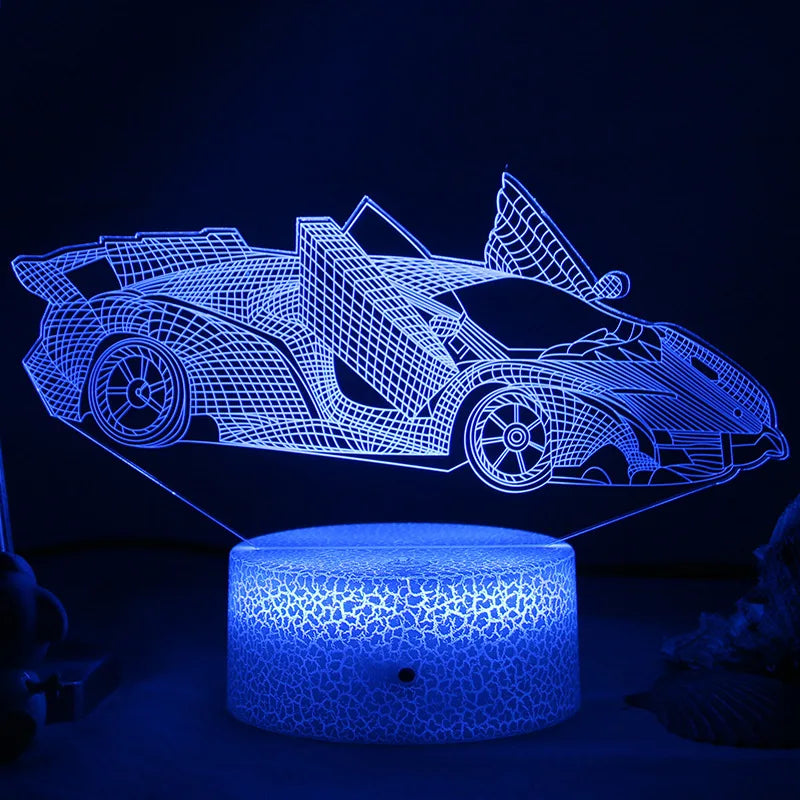 Skorter | Lumi3D - LED Night Light with 3D Illusion for Kids' Room, USB Rechargeable