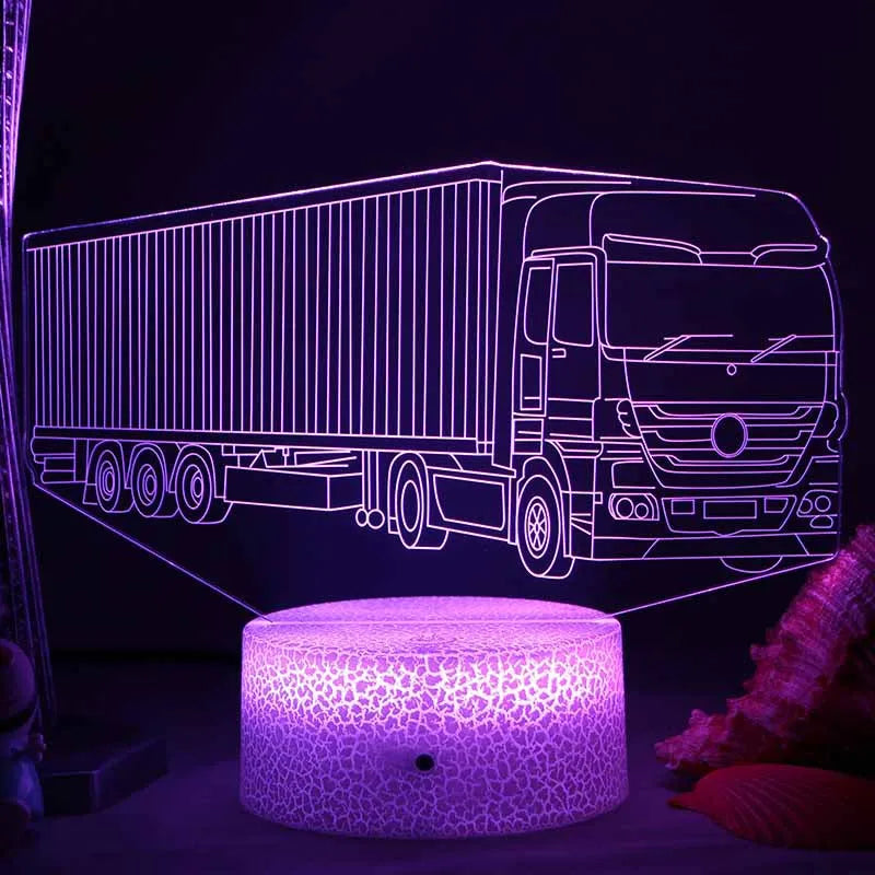 Skorter | Lumi3D - LED Night Light with 3D Illusion for Kids' Room, USB Rechargeable
