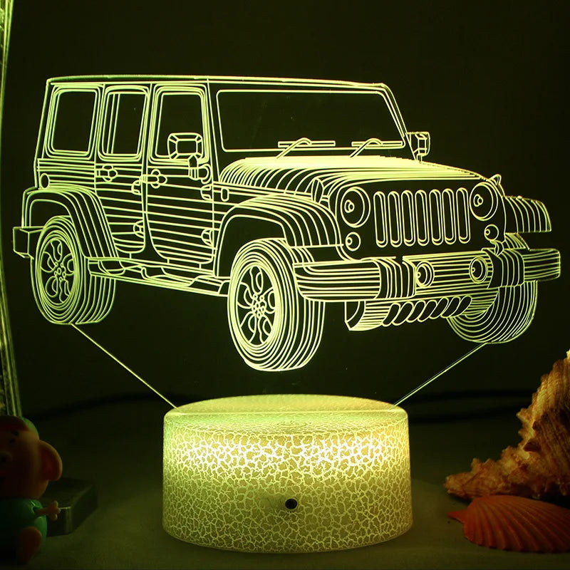 Skorter | Lumi3D - LED Night Light with 3D Illusion for Kids' Room, USB Rechargeable