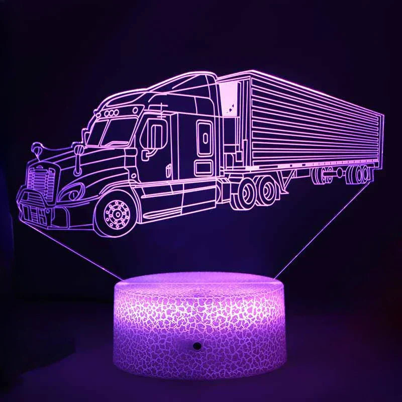 Skorter | Lumi3D - LED Night Light with 3D Illusion for Kids' Room, USB Rechargeable