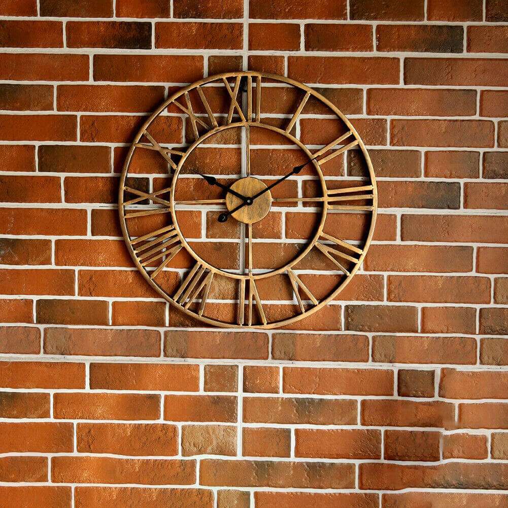 Skorter | Retro Wrought Iron Wall Clock Roman Numerals
