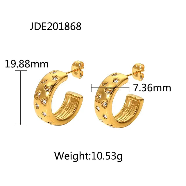 Skorter | 18K gold-plated hoops