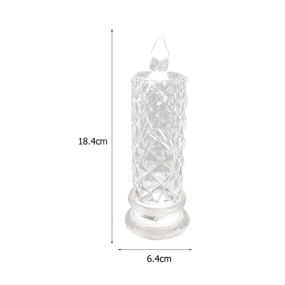 Skorter | Warm White Rose Quartz LED Candle Table Lamp