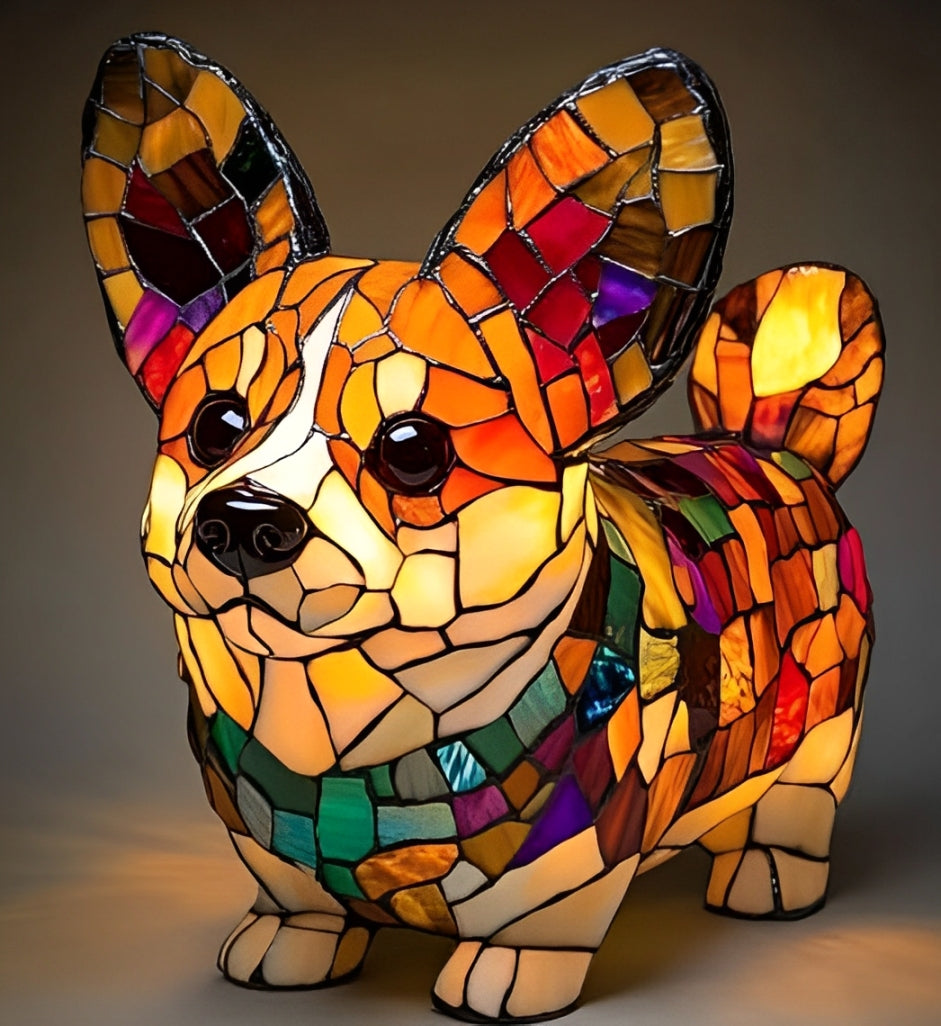 Skorter | GlowPaw Dog Tribute Lamp – Handmade Acrylic Night Light for Dog Lovers (USB Powered)
