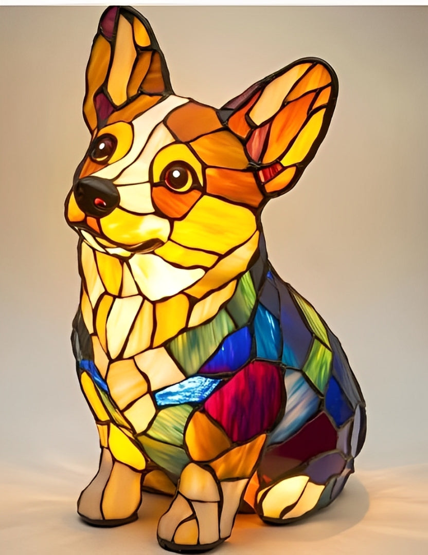 Skorter | GlowPaw Dog Tribute Lamp – Handmade Acrylic Night Light for Dog Lovers (USB Powered)