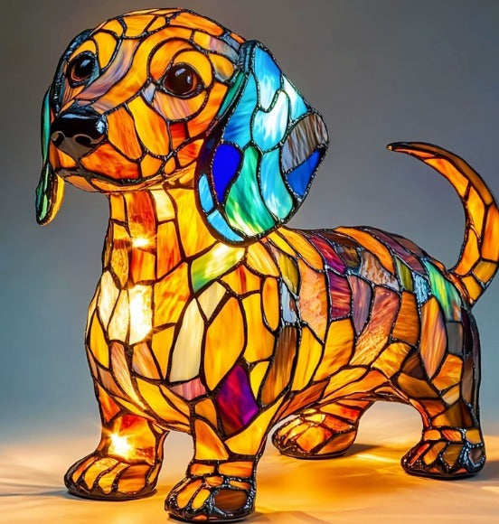 Skorter | GlowPaw Dog Tribute Lamp – Handmade Acrylic Night Light for Dog Lovers (USB Powered)