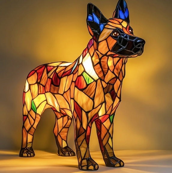 Skorter | GlowPaw Dog Tribute Lamp – Handmade Acrylic Night Light for Dog Lovers (USB Powered)