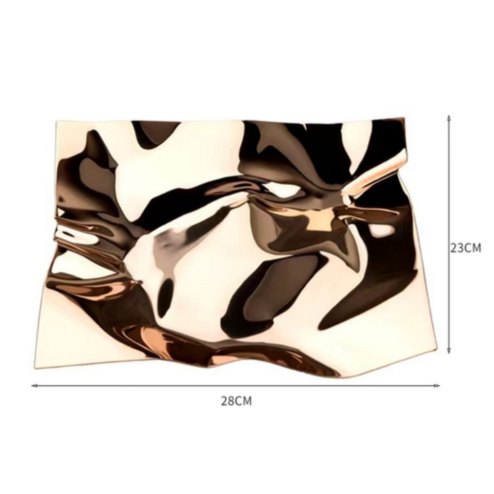 Skorter | Wrinkled Stainless Steel Obsidian Tray