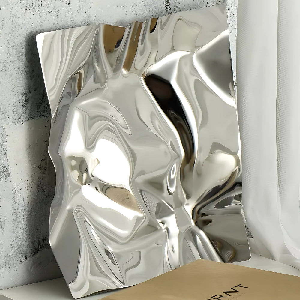 Skorter | Wrinkled Stainless Steel Obsidian Tray