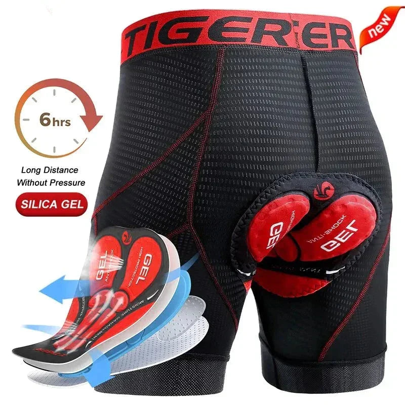 Skorter | Breathable Mesh Cycling Shorts with Gel Padding | Shockproof Cycling Shorts for Men