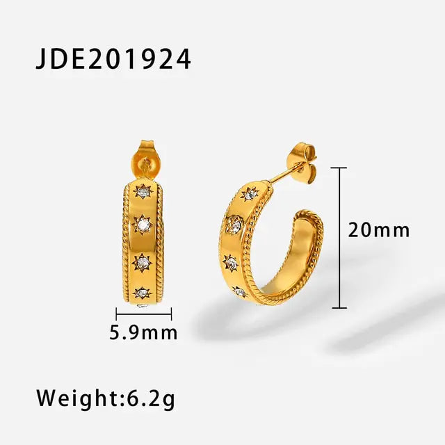 Skorter | 18K gold-plated hoops