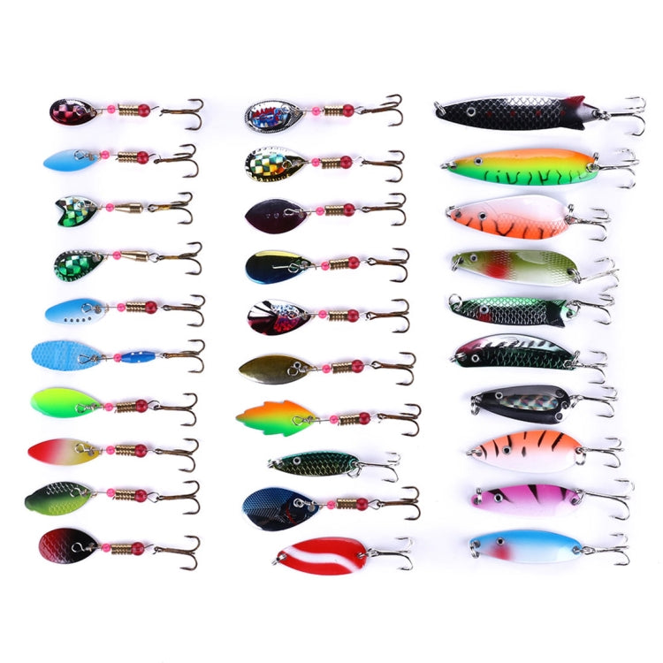 Skorter | HENGJIA SPB30 30 PCS Sequin Set Metal Sequins False Bait Fresh Sea Bass Fishing Bait, Length: 2.5 to 4cm , Boxed