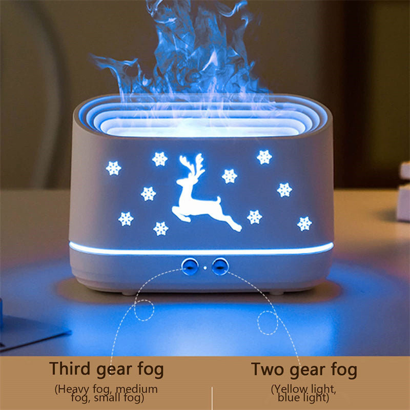 Skorter | Elk Flame Air Humidifier Diffuser Quiet Household Atmosphere Lamp